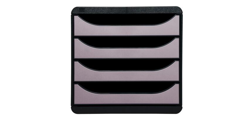 Cassettiera Big Box 4 cassetti Metallic - Argento