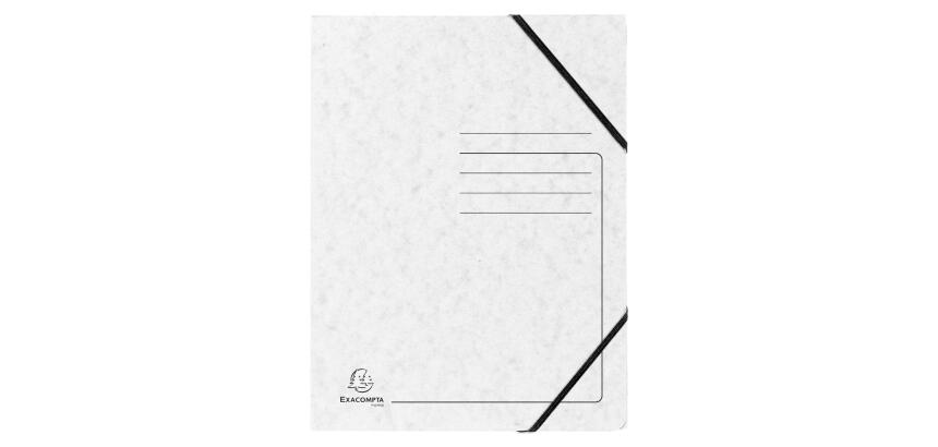 Chemise à élastique 3 rabats carte lustrée 355gm2 - A4