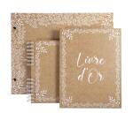 Livre d'or 100 pages tranche or - Format 27x22cm - KRAFT