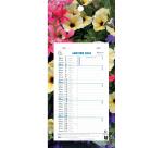 Calendrier mensuel Nature avec feuillets détachables 15,5 x 28,5 cm sur plaque imprimée 19 x 41 cm 2026 - Visuels assortis