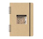 Kraft carnet double spirale 80F A4 115g