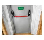 Panneau PVC adhésif antidérapant Issue de Secours 20x11 cm - Vert