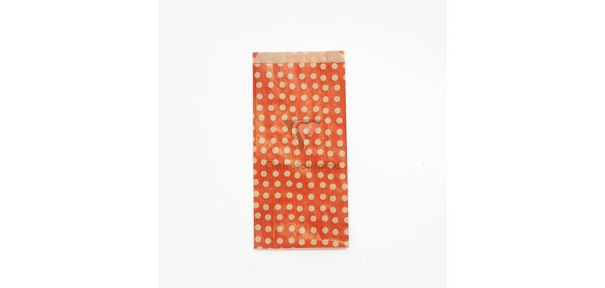 Sach.x50 poch. Kraft, MF pois fond rouge - Rouge