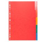 Tabbladen glanskarton 225g met geplastificeerde gekleurde tabs - 5 tabs - A4
