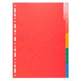 Intercalaires Carte lustrée 225 g avec onglets renforcés - 5 positions - A4