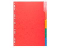 Tabbladen glanskarton 225g met geplastificeerde gekleurde tabs - 5 tabs - A4