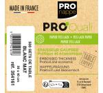 Manteles individuales lisos - Papel gofrado Tiss Lack 30x40 cm - Blanco