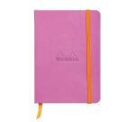 Rhodiarama carnet souple A6 144 pages ligné papier ivoire 90g fermeture élastique - Lilas