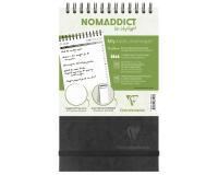 My.task.manager Age Bag bloc de bureau reliure intégrale en-tête 12x20 cm 250 pages détachables réglure DOT au verso - Noir