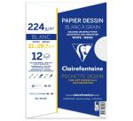 Dessin à Grain pochette 12F A4 224g