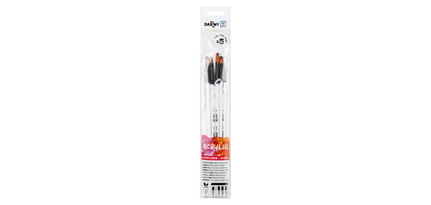 Darwi For You Set de 5 pinceaux fins 2 - Blanc