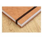 My.task.manager Age Bag bloc de bureau reliure intégrale en-tête 12x20 cm 250 pages détachables réglure DOT au verso - Tabac