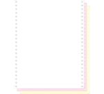 "1000 fogli di listing autocopianti bianco/rosa/giallo 240x12"" 3 pieghe Bande Caroll Staccabili" - Bianco