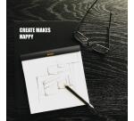 Bloc agrafé Rhodia Le Carré N°210 21x21 cm 80 feuillets petits carreaux 5x5 80g - Noir