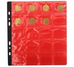 Sachet de 3 recharges numismatiques 20 cases de diamètre 40mm - 24,5x25 cm - Cristal