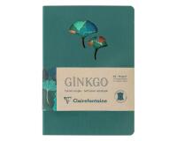Ginkgo, Carnet broché en cuir A5 14,8x21 cm, 144 pages, ligné, ass.