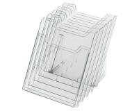 Distributeur de prospectus 5 compartiments A4 - Cristal