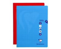 Cahier Travaux Pratiques piqué Mimesys 24x32cm 80 pages grands carreaux + uni couverture polypropylène Couleur aléatoire - Assortis