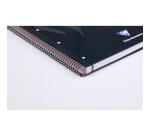 Cahier à spirale Mimesys A4+ 240 pages détachables perforées 4 trous petits carreaux et cadre en-tête 5 couleurs de bandes couverture carte rigide - Assortis