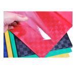 Protège-cahiers grain madras avec rabats marque-pages PVC 22/100ème 17x22 cm