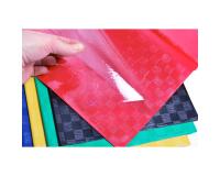 Protège-cahiers grain madras avec rabats marque-pages PVC 22/100ème 17x22 cm