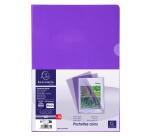 Sachet de 10 pochettes coin PVC lisse haute résistance 13/100e - A4