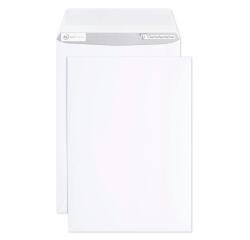 Boite de 250 Pochettes Blanches B5-176x250mm - Auto-Adhésives - 90g/m2 - Blanc