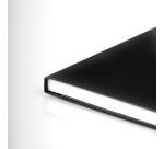 Brochure RsR Rhodiactive 90g A4+ 160 pages petits carreaux 5x5 avec cadre en-tête microperforé ruban marque-page - Noir