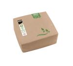 Paquet de 40 serviettes micro-gaufrées ouate recyclée 2 plis - 38x38 cm - Kraft