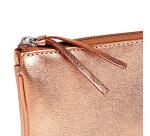 CUIRISÉ Grande Pochette 2 compartiments 22x11 cm - Cuivre