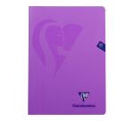 Cahier piqué Mimesys A4 80 pages petits carreaux + marge couverture polypropylène Couleur aléatoire - Assortis