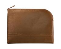 Rhodiarama pochette zippée en simili cuir - taille L (21x28 cm) - Bronze