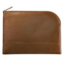 Rhodiarama pochette zippée en simili cuir - taille L (21x28 cm) - Bronze