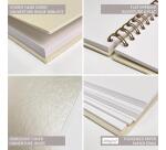 Album à personnaliser de 40 feuilles 200g/m2 au format 20x20cm - Ivoire irisé