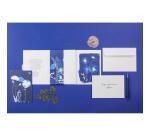 Cyanotype, Set de correspondance 12x16,5 cm contenant 8 cartes simples 11x15,5 cm assorties et 8 enveloppes Pollen C6 blanc naturel