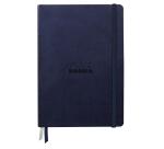 Rhodiarama Goalbook Creation rembordé rigide A5 100p papier lavis technique blanc uni 200g avec élastique - Bleu nuit