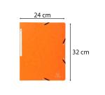 Chemise à élastique sans rabat carte lustrée 400gm2 - A4 - Orange