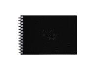 Rhodia Touch Watercolor Book, papier 100% coton grain satiné 300g - A6 paysage, 40 pages - Noir