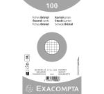 Confezione 100 cartoncini bristol sotto film bianco a quadretti non perforati 125x200mm - Bianco