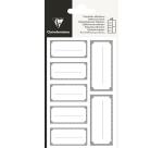 Etiquettes adhésives, rectangle argent - Argent