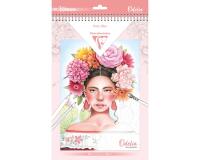 ODELIA, Bloc de coloriage multi-techniques de 20 feuilles A4 250g, Les femmes