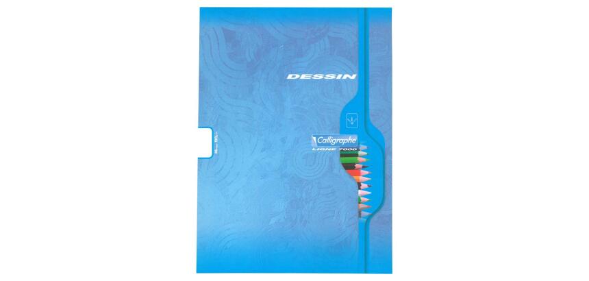 Cahier Dessin scolaire piqué 7000 24x32 cm 48 pages uni 120g - Assortis