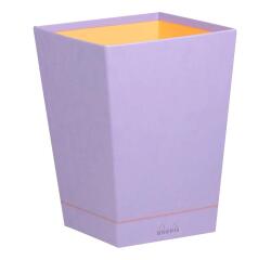Rhodiarama corbeille à papier simili cuir italien 27x27x32 cm - Iris