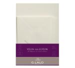 Ensemble Vélin pur coton 10 feuilles A5 et 5 enveloppes C6 - Crème