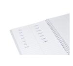 Carnet de vocabulaire reliure intégrale Koverbook A5 100 pages ligné + marge centrale couverture polypropylène transparent - Incolore