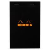 Bloc agrafé Rhodia N°14 11x17 cm 80 feuillets petits carreaux 5x5 80g - Noir
