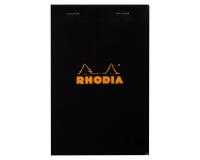 Bloc agrafé Rhodia N°14 11x17 cm 80 feuillets petits carreaux 5x5 80g - Noir