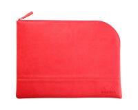 Rhodiarama pochette zippée en simili cuir - taille L (21x28 cm) - Corail