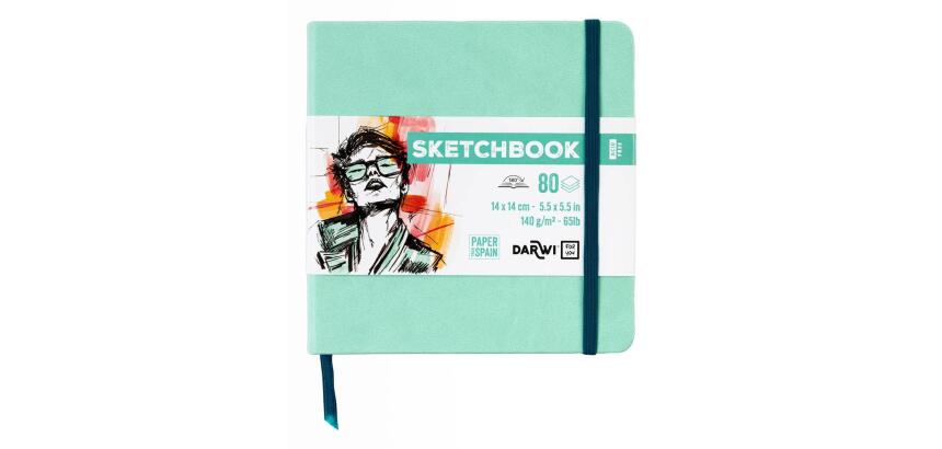 DFY Sketchbook 14x14 80F 140g - Vert d'eau