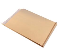 Boite de 250 Pochettes Kraft Brun C4-229x324 mm avec Soufflet de 30 mm - Auto-Adhésives - 120g/m2 - Brun